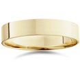 thumbnail image 1 of Men's 5mm Flat High Polished Wedding Band Ring Solid 10K Yellow Gold, 1 of 1