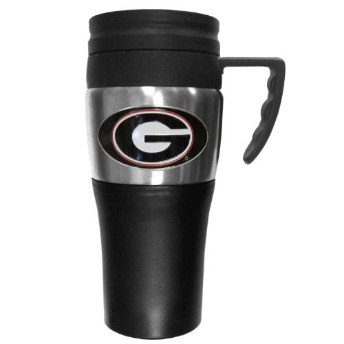 College NCAA Georgia Bulldogs Tasse de Voyage en Acier avec Poignée
