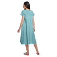 thumbnail image 2 of Moomaya Chemise de Nuit d'Allaitement à Col en V pour Femmes, Imprimée, à Manches Courtes, 2 of 5