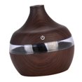 thumbnail image 2 of Wood Grain USB LED Oil Diffuser Mute Humidifier , Dark Brown, 115x110x110mm A Dark Brown 300ML, 2 of 8