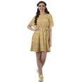 thumbnail image 2 of Moomaya Printed Moss Georgette Dresses Women A-Line Tunic With Drawstring Belt, 2 of 4