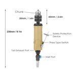 3 8 Outil de forage pneumatique à grande vitesse 3 83 8 Tout droit Air Perceuse de puissance Performance22000rpm