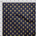 thumbnail image 3 of oneOone Cotton Poplin Fabric Leaves & Lotus Block Decor Fabric Printed BTY 42 Inch Wide, 3 of 4