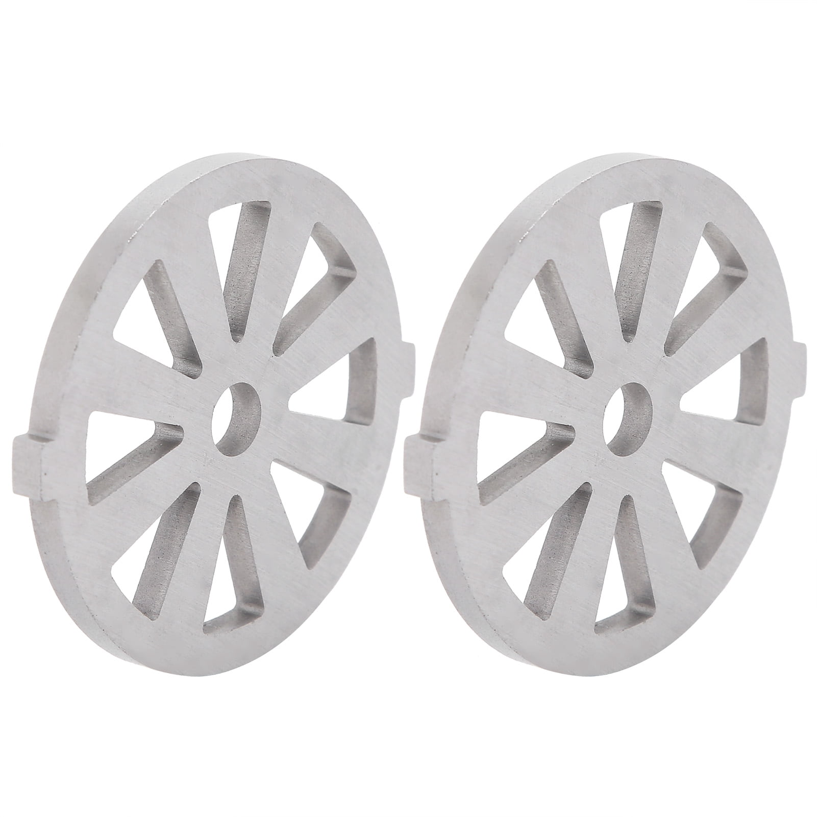 2Pcs Stainless Steel Meat Grinder Plate, Replaceable Meat Grinder Blades for 5# B Type Meat Grind Center Hole 7mm