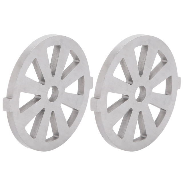 2Pcs Stainless Steel Meat Grinder Plate, Replaceable Meat Grinder Blades for 5# B Type Meat Grind Center Hole 7mm