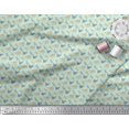 thumbnail image 3 of Soimoi Green Cotton Voile Fabric Enjoy Summer Time Text Print Sewing Fabric Yard 42 Inch Wide, 3 of 5