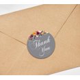 thumbnail image 3 of Darling Souvenir 45 Pcs Gray Round Floral & Anchor Thank You Stickers DIY Envelope Seals-1.6 Inches, 3 of 4
