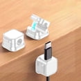 thumbnail image 4 of Magnetic Cable Management Clips (6-Pack) - Adhesive Cord Organizers for Desks/Walls, Residue-Free, 4 of 6