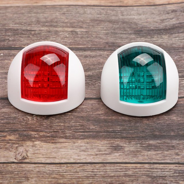 Boat Navigation Light Red Green LED Waterproof Lamp Yacht Marine Sidelight