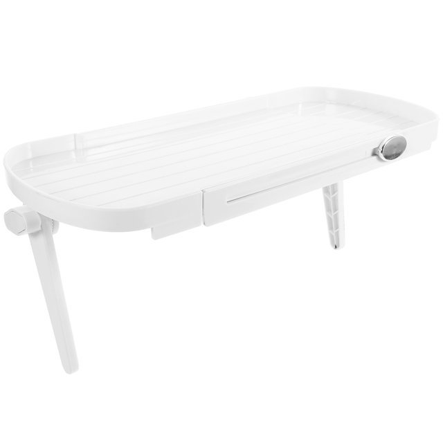 HEALEEP Router Corner Shelf Storage Rack White Plastic Strong Load-bearing Capacity 1Pcs
