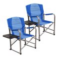 thumbnail image 1 of Kamp-Rite Fauteuil Lounge Portable de Metteur en Scène avec Table d'Appoint, Bleu (Lot de 2), 1 of 6