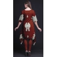 thumbnail image 2 of Bimba Kurta pour Femmes à Motif Cachemire Rouge Ethnique Imprimé Asymétrique Hauts d'Été pour Femmes Petit, 2 of 6