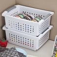 thumbnail image 3 of Sterilite Medium White Stacking Basket, 3 of 3