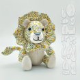 thumbnail image 3 of Ensemble de 13 Pcs Motifs de Couture Lion pour Débutants Jouet en Peluche Motif de Couture avec Gabarits Règle de Courtepointe Réutilisable Ensemble, 3 of 7