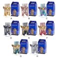 thumbnail image 3 of kurtrusly 24pack/lot Stainless Steel Tableware Set Compact And Versatile Sturdy black, 3 of 6