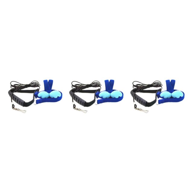 Transemion Animal Perroquet Oiseau Harnais avec Réglable Facile à et Confortable Mignon Réglable Oiseau Harnais Bleu Foncé 3Set
