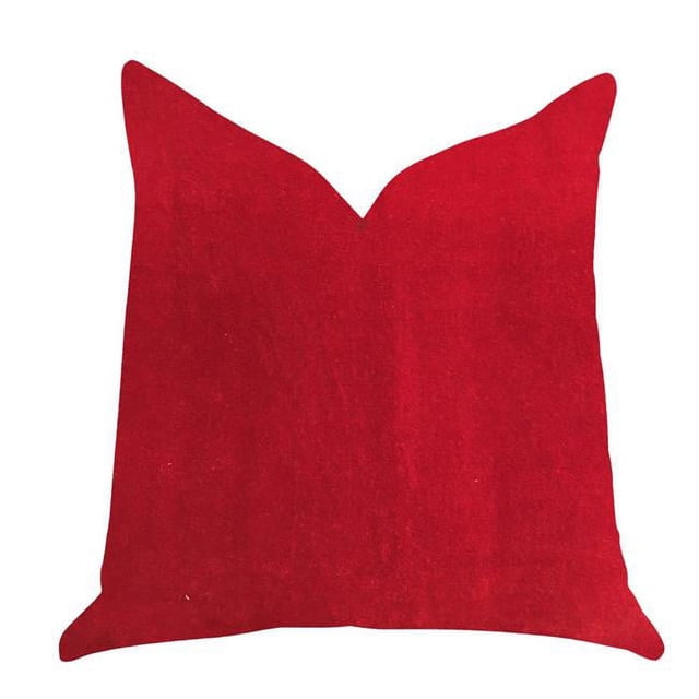 Plutus PBRA1381-1225-DP Coussin Décoratif de Luxe Ambre Rose, Rouge, 12 x 25 Po