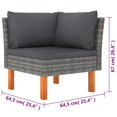 thumbnail image 5 of vidaXL 4 Piece Garden Lounge Set with Cushions Poly Rattan Grey, 5 of 5