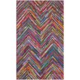 thumbnail image 1 of Safavieh Nantucket Collection NAN141A Handmade Abstract Chevron Pink and Multi Cotton Runner (2'3" x 14'), 1 of 3
