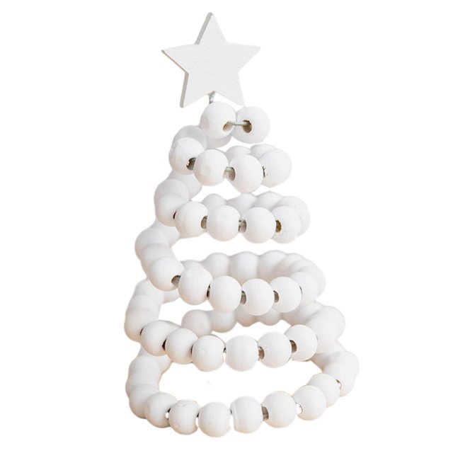 Tabletop Christmas Tree Mini Christmas Tree for Party Supplies Holiday Decor White Beads