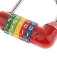 thumbnail image 3 of TISHITA 5-Digit Security Zinc Alloy Combination Lock Luggage Suitcase Padlock Red 6.5x6.5cm, 3 of 7