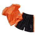 thumbnail image 2 of TopLLC Ensembles de Blouses et Chemises à Manches Courtes Col Rond Mode Garçon Décontracté Manches Courtes Hauts Col Rond Short Costume de Sport Ensemble Fille, 2 of 3