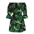 thumbnail image 5 of Ketyyh-chn99 Robes Maxi pour Femmes 2024 Robe Évasée à Fleurs Robe Maxi d'Été pour Femme Côtelée Sans Bretelles Longue Décontractée Élégante Robes de Soirée Vert,TG, 5 of 5