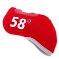 thumbnail image 1 of S SERENABLE Golf Iron Head Cover Club Heads Protector Wedge Headcovers with Clear Window for 58 Degree Red, 1 of 7