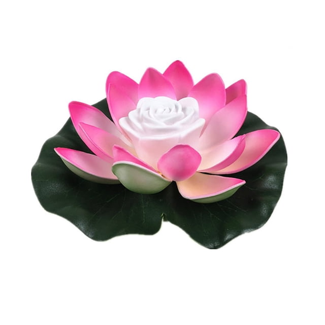 18cm Fake Lotus Flower LED Swimming Pool Garden Pond Floating Floral Lamp