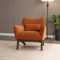 thumbnail image 2 of Fauteuil d'Appoint en Velours Orange Style Mobilier Moderne Mi-Siècle Piedmont, 2 of 7