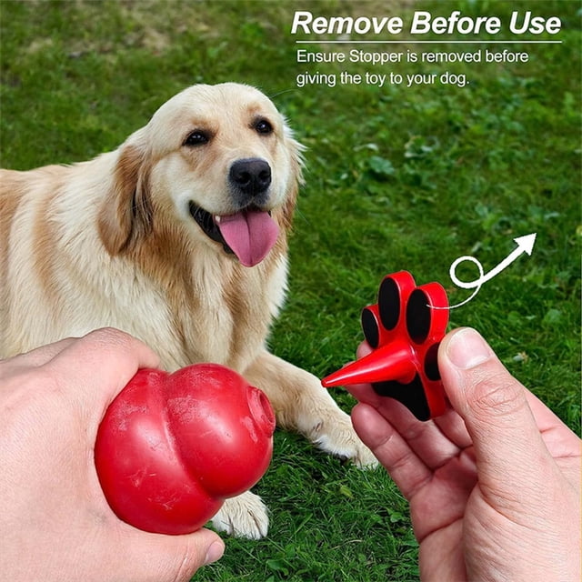 SIfdSeng Support de Jouet pour Chien Bouchon Compatible avec Kong Classic Tailles X S à Xx L Prise Incluse Rouge 1 Pce Jouets de Dentition pour Chatons Jouets pour Chiot Jouets d'Extérieur pour Chien
