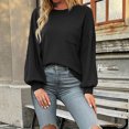 thumbnail image 3 of Timegard Womens T Shirts Long Sleeve Round Neck Basic Tops Casual Comfy Solid Color Blouses, 3 of 6