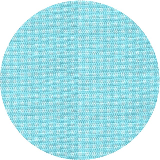 Ahgly Company Machine Washable Indoor Round Transitional Blue Diamond Blue Area Rugs, 4' Round