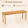 thumbnail image 3 of Gymax 2PCS 47'' Long Patio Dining Bench w/ Slatted Seat Backless Wooden Picnic Bench, 3 of 9
