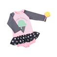 thumbnail image 3 of Toddler Girls Rash Guard Swimsuits Summer Long Sleeve Sun Protection Girls Bathing Suits Size 12-18 Months Girls Clothing, 3 of 3
