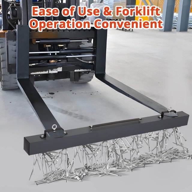 Bingirl Hanging Magnetic Sweeper 48inch Heavy-Duty Magnet Sweeper, Nail Magnet Sweeping Tool with 140 LBS Lifting Capacity, Magnet Double Magnetic Force Sweeper Unit, Hanging Magnet for Forklift