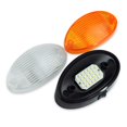 thumbnail image 3 of LED RV Exterior Porch Utility Light Oval 12v 300 Lumen Lighting Fixture Replacement Lighting for RVs Trailers Campers 5th Wheels Black Base Clear and Amber Lens (Black with on/Off Switch 1-Pack), 3 of 5