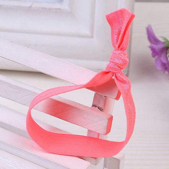 Hair Ring Seamless High Elasticity Knotted Adjustable Ponytail Holder Colorful Hairs Rope Scrunchies Accessories Multi Color Dark Pink