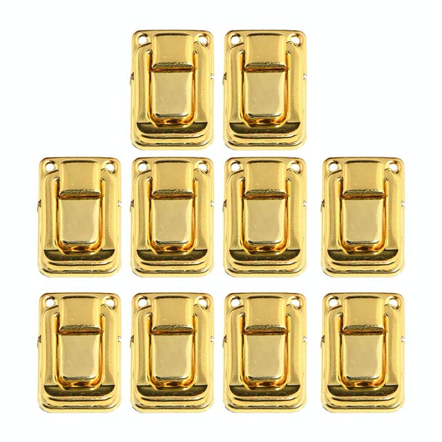Lefu 10PCS Retro Luggage Buckle Metal Lock Wooden Box Buckle Furniture Hardware