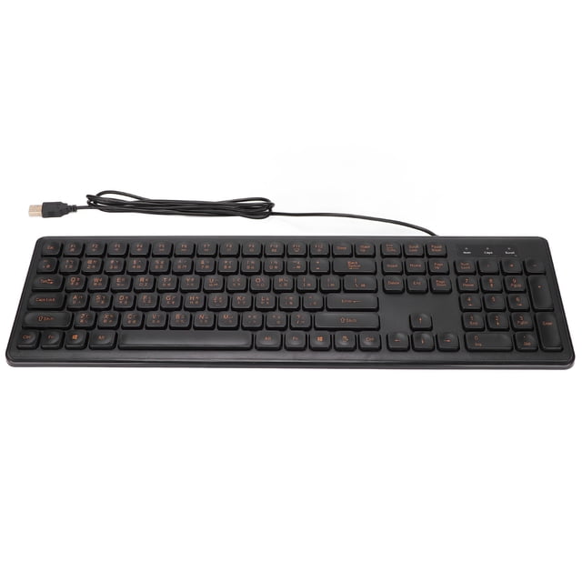 Chinese Keyboard USB Wired Comfortable Hand Feel Low Noise Bilingual Chinese English Keyboard for Office