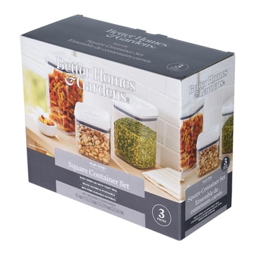 Better Homes & Gardens 3-Pack Flip-Tite Square Food Storage Container Set