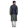 thumbnail image 3 of Atasi Traditional Printed Kurta Churidar Pajama Set With Nehru Jacket For Men, 3 of 5