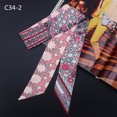 thumbnail image 2 of Multicolor Scarf Fashion Ladies Ribbon Bag Hat Headband Tied Handle Small Ribbon Scarf, 2 of 2