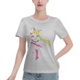 thumbnail image 1 of T-Shirt Basique à Manches Courtes pour Femmes Sailor Moon Lièvre Lunaire, 1 of 6