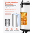thumbnail image 4 of VEVOR Insulated Beverage Dispenser for Hot & Cold Drinks 3.2 Gal Stainless Steel, 4 of 9