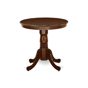 East West Furniture EMT-MAH-TP Edan Dining Table Made of Rubber Wood, 30 Inch Round, Mahogany Finish