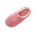 thumbnail image 3 of LUXUR Womens Slipper Cozy Clogs Slippers Fluffy Slides Solid Color Home Shoes Unisex Warm Shoe Red 9-10, 3 of 3