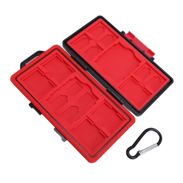 Étui pour Carte Mémoire, Boîte de Rangement pour Carte SIM Anti-Rayures, Grande Capacité Compacte pour Extérieur