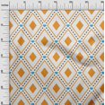 thumbnail image 3 of oneOone Georgette Viscose Orange Fabric Check Dress Material Fabric Print Fabric By The Yard 42 Inch Wide, 3 of 4