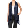 thumbnail image 1 of Cardigan Sans Manches Ouvert devant en Crochet pour Femmes, 1 of 5